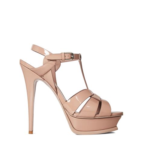 nude ysl tribute|TRIBUTE platform sandals in patent leather .